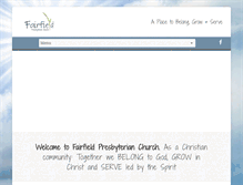 Tablet Screenshot of fairfieldpcusa.org